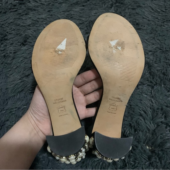 ▪️ Stuart Weitzman “More Pearl” Suede Block Heels - Picture 4 of 7